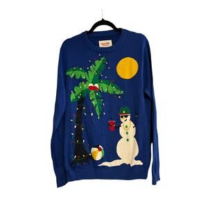 Mossimo Men's Snowman Pullover Sweater Long Sleeve Multicolor Size Medium